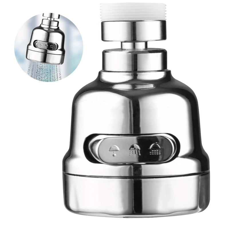 Boquilla para grifo de rotación de 360º con 3 modos de pulverización.