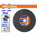 Disco Corte de Metal y Acero Inoxidable 355x2.5mm. Tronzadora Plano.