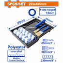 Rodillos, Brochas y Bandeja para pintar. Set de 6 piezas. Ideal para interiores. Poliéster.