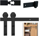 Kit de herrajes para puertas corredizas de madera de montaje lateral en forma de J Puertas de granero