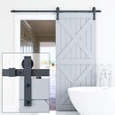 Kit de herrajes para puertas corredizas de madera de montaje lateral en forma de J Puertas de granero