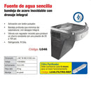 Fuente De Agua Sencilla De Voltaje 110/60 Hz. Brinda Un Enfriamiento De 15.0 LPH.