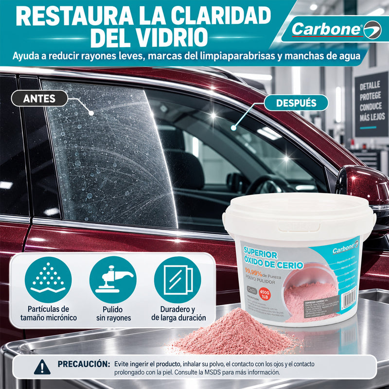 Oxido de cerio 0.45kg 1lb. Alta calidad.