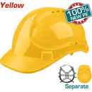 Casco De Seguridad Color Amarillo. 8 Puntos De Suspension. Ajustable. Carcasa De PE Con Respiraderos