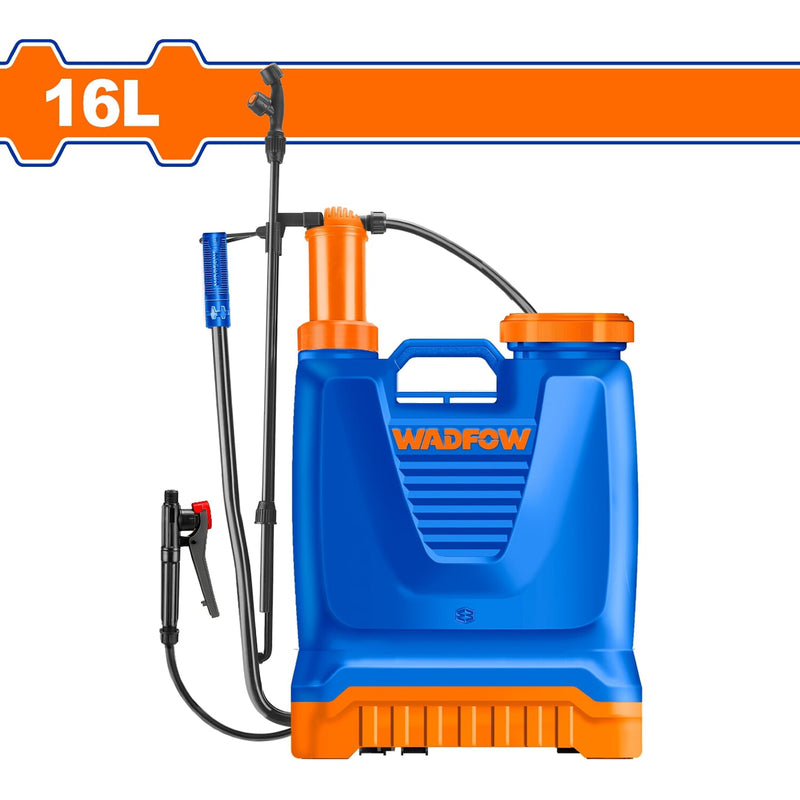 Fumigadora asperjadora rociador manual mochila para uso agrícola 16L. Boquilla ajustable.