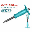 Cincel de 4mm cabeza, mango 16 mm largo 250 mm. Alta calidad igual a stanley