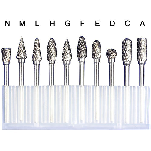 Fresa vastago (3mm) y cabeza de (6 mm ) SizeTungsten Steel-for Grinder Drill. (Set de 10 piezas)