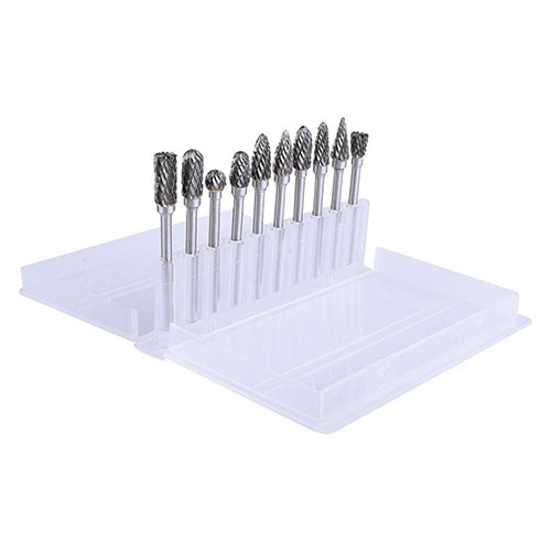 Fresa vastago (3mm) y cabeza de (6 mm ) SizeTungsten Steel-for Grinder Drill. (Set de 10 piezas)