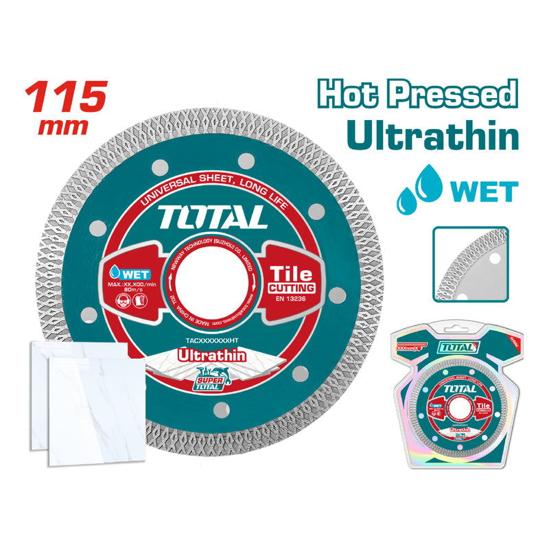 Discos de diamante Ultradelgados 4 1/2" 0.8mm espesor. Corte húmedo y seco