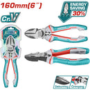 Alicate de corte diagonal de 6"/160mm Cr-V. De alto apalancamiento ahorran el 30% de la fuerza.