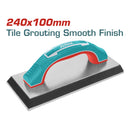 Llana de Goma para Lechada de 240 mmx X 100 mm. Espesor de la EVA 19 mm. Plato base de Aluminio.