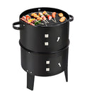 Barbacoa ahumadora cilindrica portatil parrillera