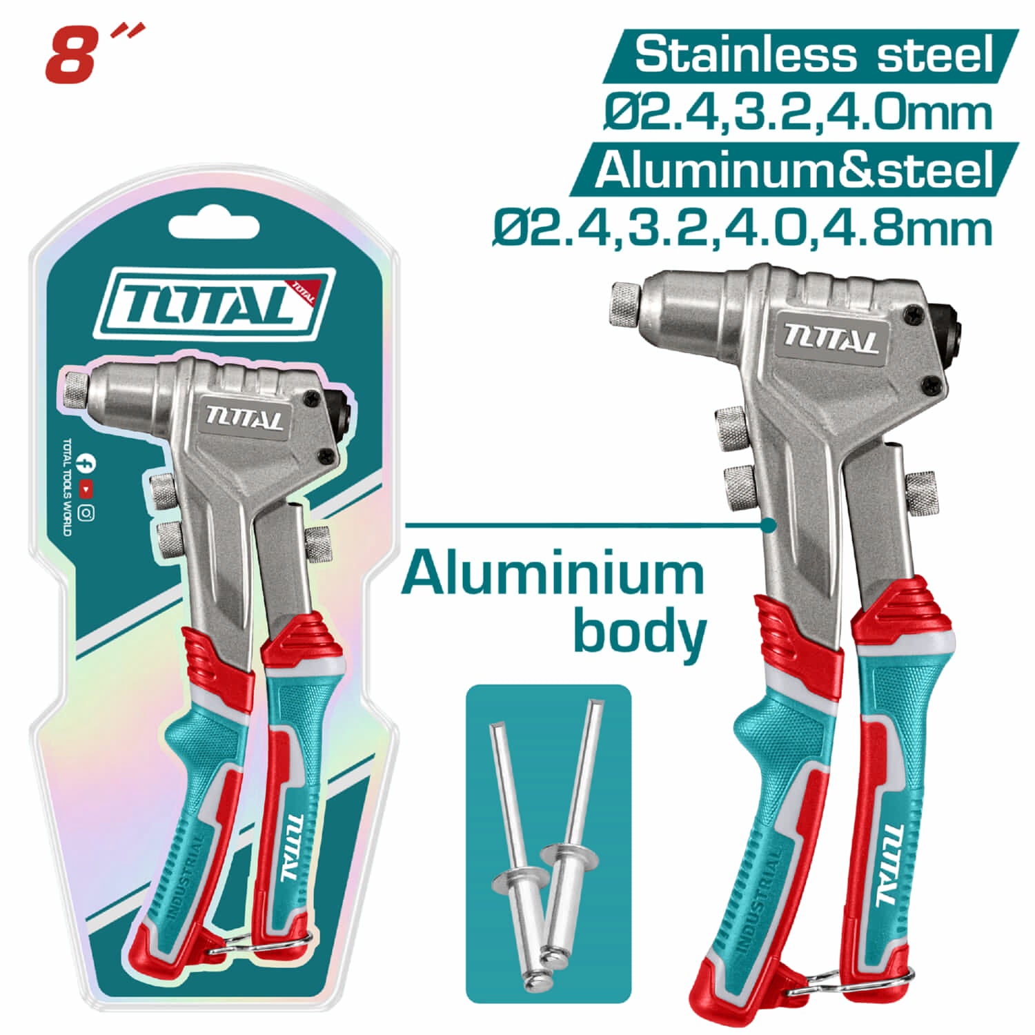 Remachadora Manual 8”.