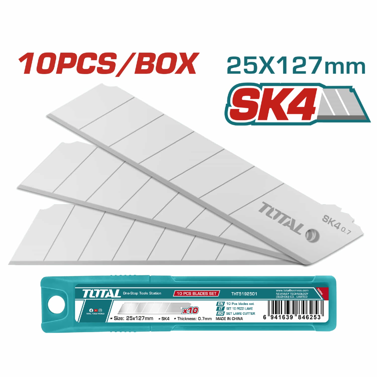 Cuchillas de repuestos exacto 10pzas 25*127MM SK4