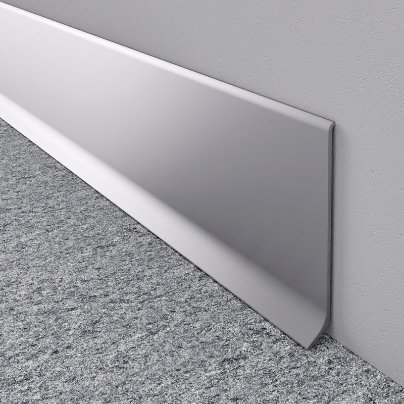 Zocalo Rodapie 4"aluminio Acabado Silver