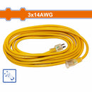 Extensión Eléctrica Polarizada 3x14AWG. 125Volt-60Hz. Long: 30m. Corriente 13A.