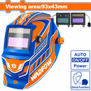 Máscara de soldar. Area de visión 93x43mm. Oscurecimiento automático. UV/IR DIN16. para soldadura