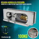 Bisagra hidraulica poseidon Vidrios de 8 a 12mm Peso max 100Kg Certif. 6 meses garantia.