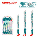 5pza juego de cuchillas mixtas  2 madera, 2 metal, 1 aluminio Alta calidad igual a Irwin.