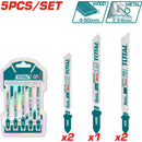 5pza juego de cuchillas mixtas  2 madera, 2 metal, 1 aluminio Alta calidad igual a Irwin.