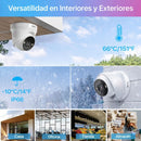 Cámara IP PoE 4K Tipo Domo Exterior Con Visión Nocturna Color 30m y Detección de Personas, Rostros, Mascotas y Vehículos con Audio Bidireccional.