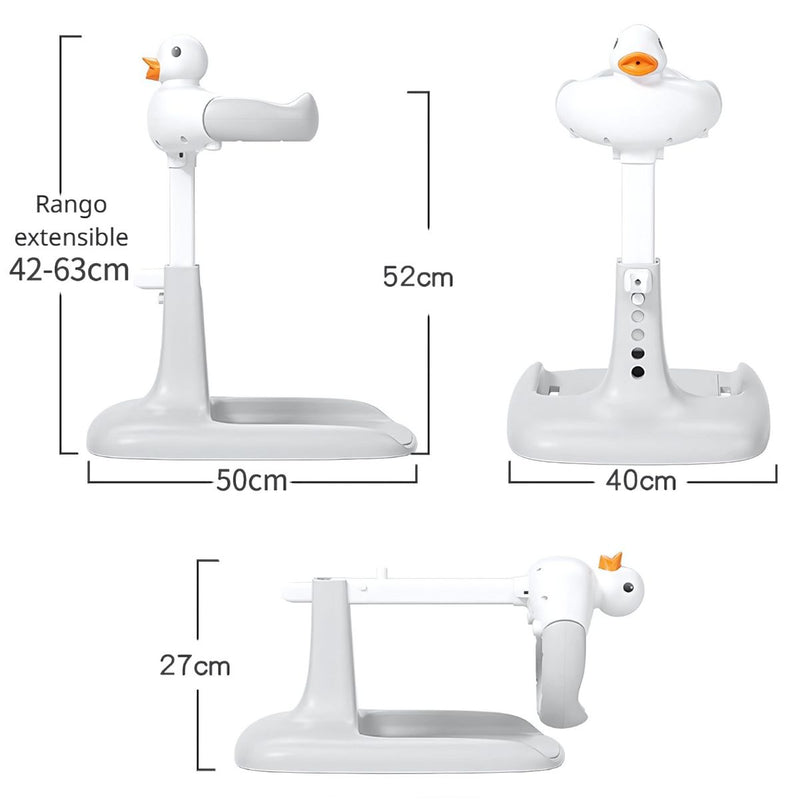 Estación de Baño De Pie Para Bebé Con Diseño De Patito. Soporte Ergonómico Seguro para Tina Ducha Bañera