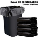(Paquete 50 unid) Bolsas de basura Medida 70*90 cm. 80 L / 21 Gal.