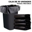 (Paquete 50 unid) Bolsas de basura Medida 100*120 cm. 180 L / 48 Gal.
