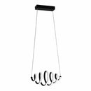 Lámpara LED Colgante en Espiral Negra 51W, 3978 Lumens, Luz Neutra 4000K 340x900mm Diseño Elegante y Moderno para Comedor, Sala o Entrada. Luz Colgante Elegante en Espiral.