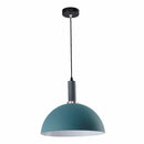 Lámpara Colgante Azul Estilo Nórdico 1XE27 Estilo Moderno Metal 350x100x1200mm Iluminación Ideal para Comedor, Cocina y Sala de Estar. Lámpara Colgante de Techo Estilo Art Deco.