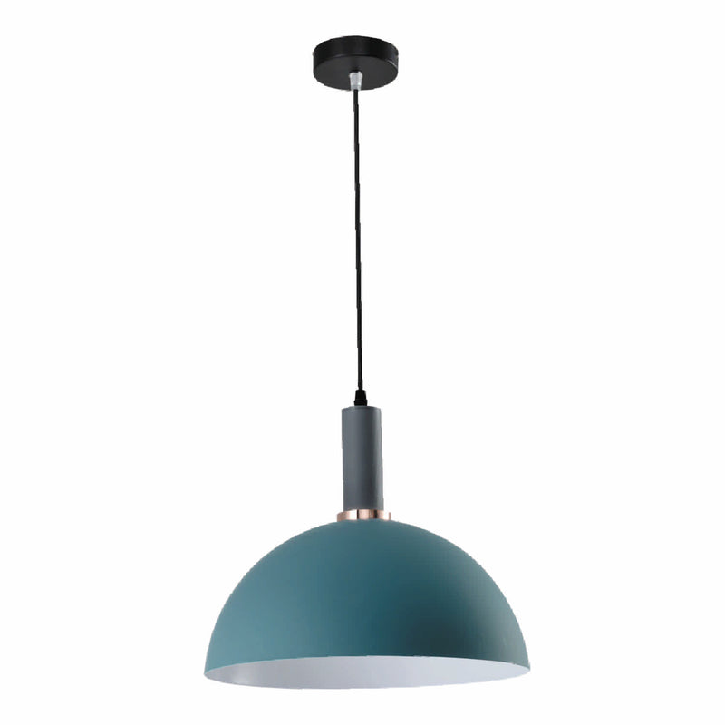 Lámpara Colgante Azul Estilo Nórdico 1XE27 Estilo Moderno Metal 350x100x1200mm Iluminación Ideal para Comedor, Cocina y Sala de Estar. Lámpara Colgante de Techo Estilo Art Deco.