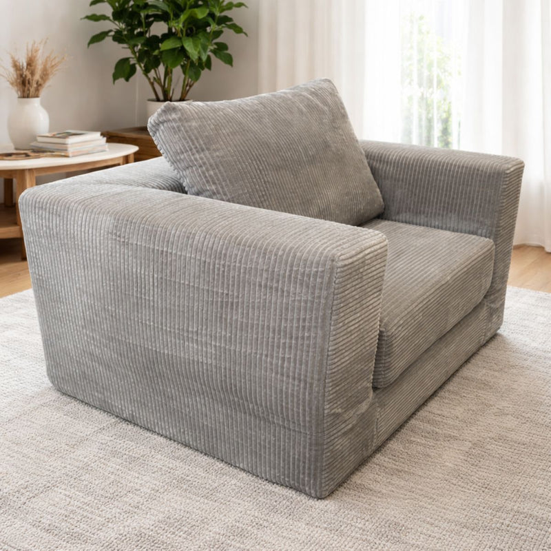 Sofá empacado al vacio Memory Foam de alta densidad 124X84X70cm Color Light gray 21