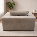 Sofá empacado al vacio Memory Foam de alta densidad 124X84X70cm Color Light gray 21