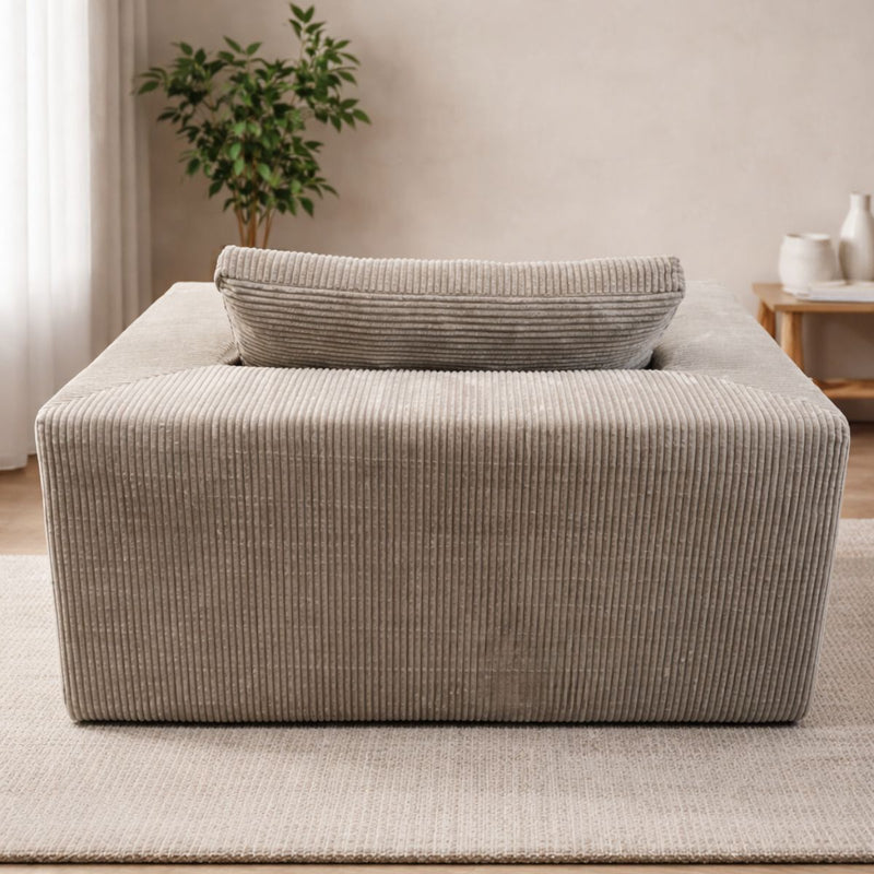 Sofá empacado al vacio Memory Foam de alta densidad 124X84X70cm Color Light gray 21