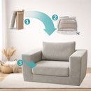 Sofá empacado al vacio Memory Foam de alta densidad 124X84X70cm Color Light gray 21