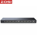 Switch PoE Gigabit 16 Puertos IEEE 802.3af/at con 30W por Puerto y 156W Total. Conmutador de 1000Mbps y 300m Extensión con Protección 4KV