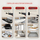 Limpiador a Vapor de Alta Presión. Máquina de Limpieza a Vapor Multifuncional con cepillos intercambiables.