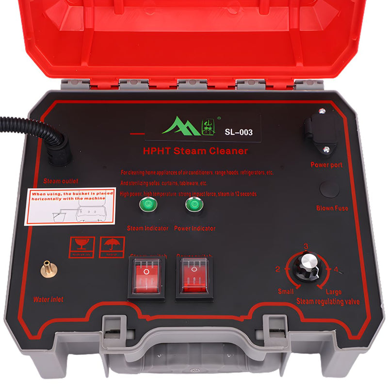 Limpiador a Vapor de Alta Presión. Máquina de Limpieza a Vapor Multifuncional con cepillos intercambiables.