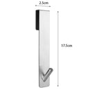 Gancho Colgante Para Puertas De Vidrio De Baño 17.5x 2.5 cm Color Silver. Acabado para vidrio sin marco de hasta 2.5 cm de espesor