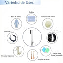 Gancho Colgante Para Puertas De Vidrio De Baño 17.5x 2.5 cm Color Silver. Acabado para vidrio sin marco de hasta 2.5 cm de espesor