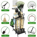 Organizador de Herramientas de Jardín con Ruedas 79×43×30 cm, Estantería Metálica Porta Herramientas para Garaje y Patio. Rack