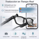 Gafas Inteligentes con Cámara 5MP y Video 1080P. Lentes Smart con ChatGPT Integrado, Traducción en Tiempo Real, Wifi y Asistente de Voz. AIMB-G1