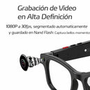 Gafas Inteligentes con Cámara 5MP y Video 1080P. Lentes Smart con ChatGPT Integrado, Traducción en Tiempo Real, Wifi y Asistente de Voz. AIMB-G1