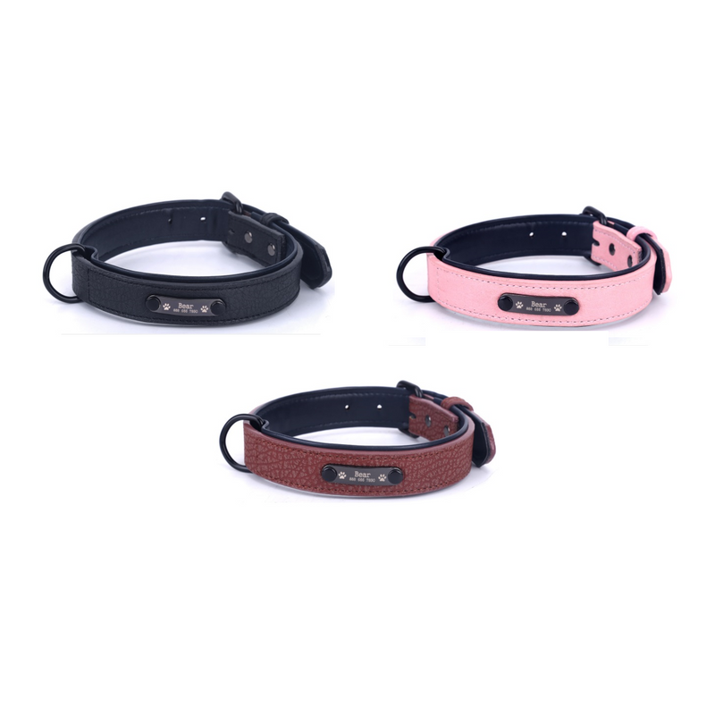 Collar de cuero para mascotas