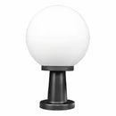 Lámpara de Muro Exterior con Esfera de Globo Negra 1XE27 250x150mm Elegante y Versátil. Ideal para Jardines, Patios y Entradas. Lámpara para Muro tipo Globo.