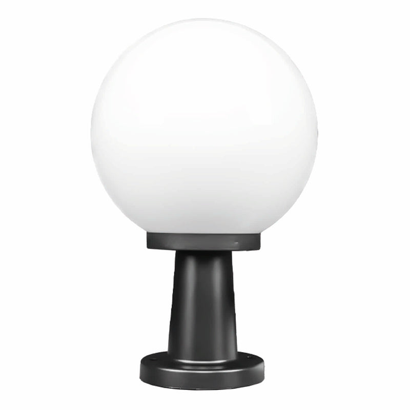 Lámpara de Muro Exterior con Esfera de Globo Negra 1XE27 250x150mm Elegante y Versátil. Ideal para Jardines, Patios y Entradas. Lámpara para Muro tipo Globo.