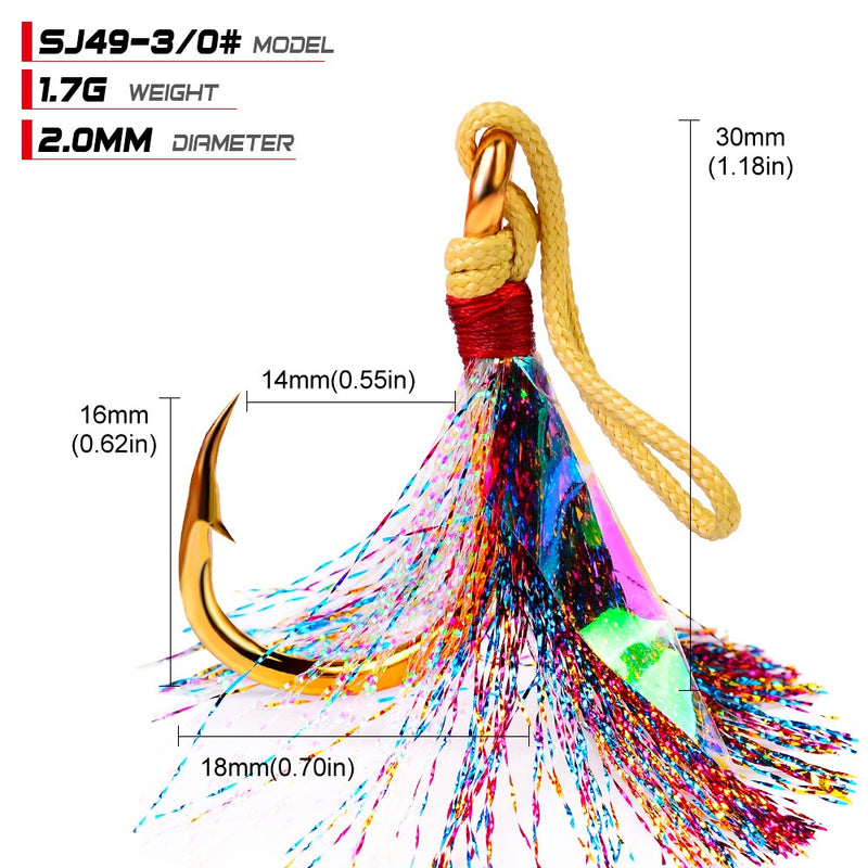 Anzuelos kit (5 unidades), Dorados tipo señuelo