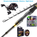 Kit caña 1.8 m Telescópica Mano Derecha casting