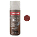 Barniz en aerosol de 11oz. Color mahogany / caoba. Harris