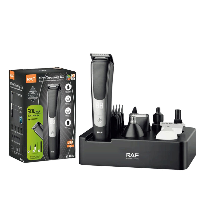 Kit de cuidado masculino 7W 13 en 1, 600mAh, USB,pantalla digital, base organizadora 110V/60Hz Kit de Aseo